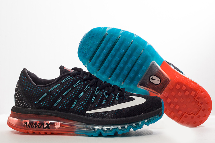 Nike Air Max 2016 Black Blue Redish Orange Shoes - Click Image to Close