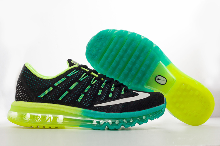 Nike Air Max 2016 Black Blue Volt Shoes - Click Image to Close