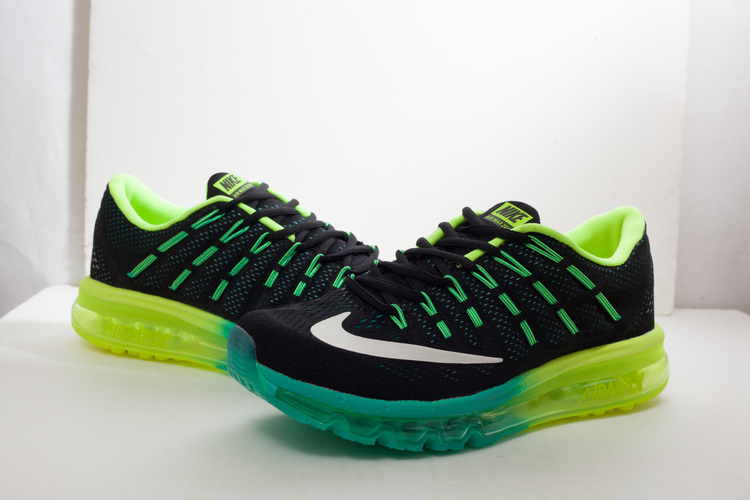 Nike Air Max 2016 Black Blue Volt Shoes - Click Image to Close