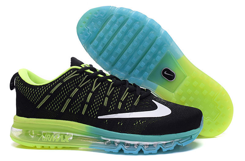 Nike Air Max 2016 Black Fluorscent Blue Shoes - Click Image to Close