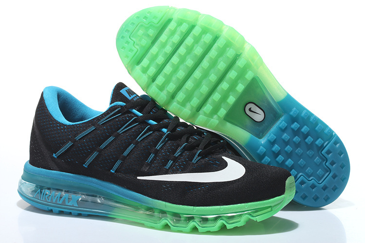 Nike Air Max 2016 Black Green Blue Shoes - Click Image to Close