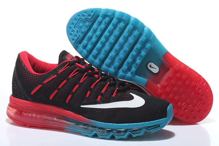 Women Nike Air Max 2016 Black Red Blue Shoes - Click Image to Close