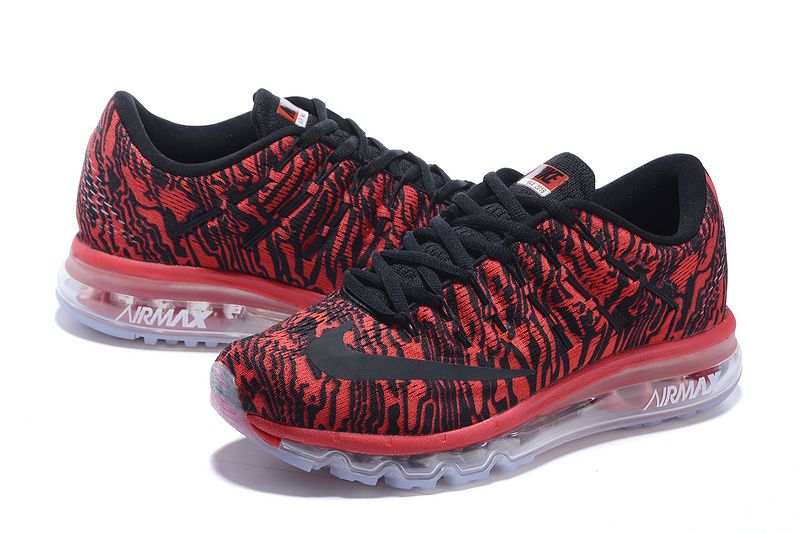 Women Nike Air Max 2016 Red Black Shoes - Click Image to Close