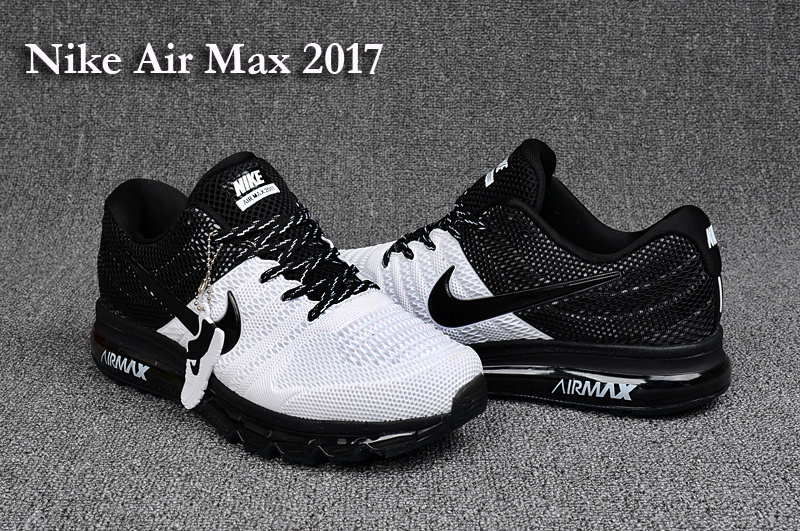 Nike Air Max 2017 White Black Running Shoes - Click Image to Close