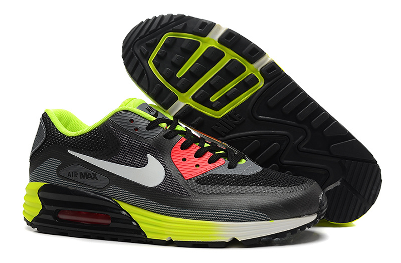 Women Nike Air Max 25 Anniversary Lunar90 C3 Black White Yellow - Click Image to Close