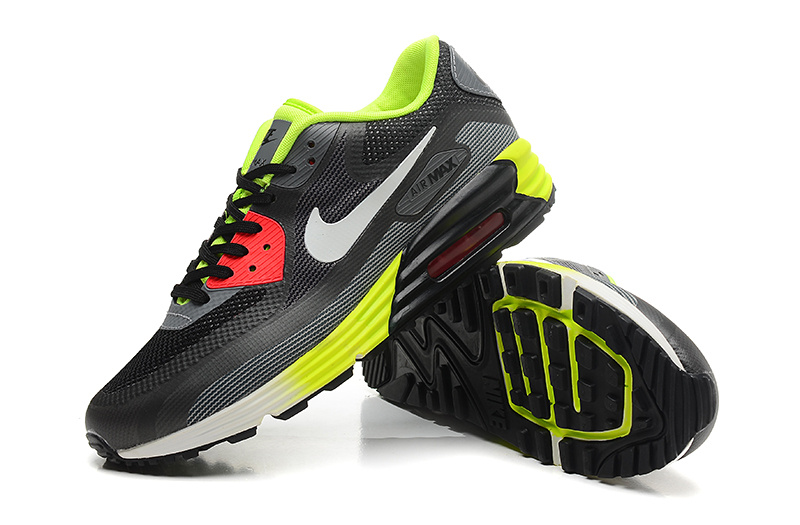 Women Nike Air Max 25 Anniversary Lunar90 C3 Black White Yellow - Click Image to Close