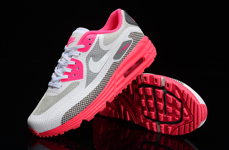 Women Nike Air Max 25 Anniversary Lunar90 C3 Silver Grey Pink - Click Image to Close