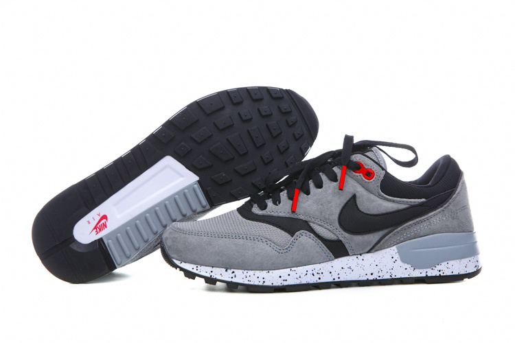 Nike Air Max 87 Retro Grey Black Red Shoes - Click Image to Close