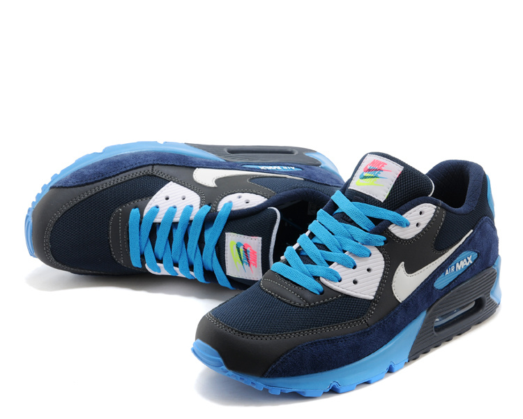 Nike Air Max 90 Dark Blue Black Women Shoes