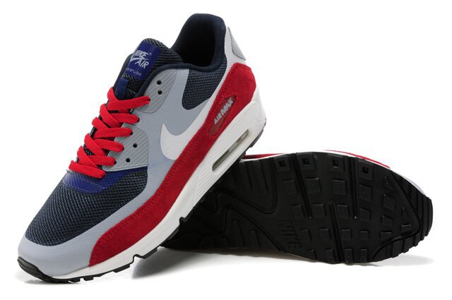 Nike Air Max 90 HYP PRM Grey Black Red White - Click Image to Close