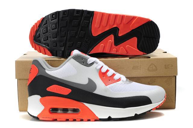 Nike Air Max 90 HYP PRM White Grey Black Orange - Click Image to Close