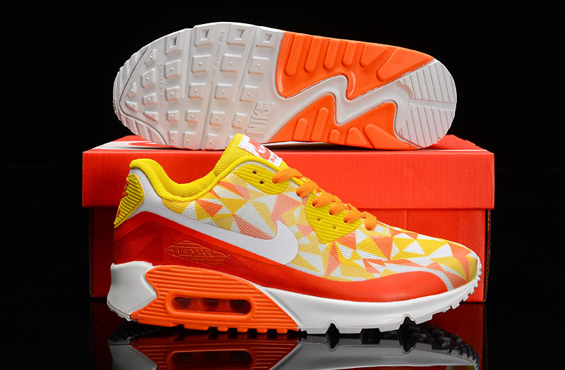 Nike Air Max 90 Hyperfuse Yellow Orange White Shoes