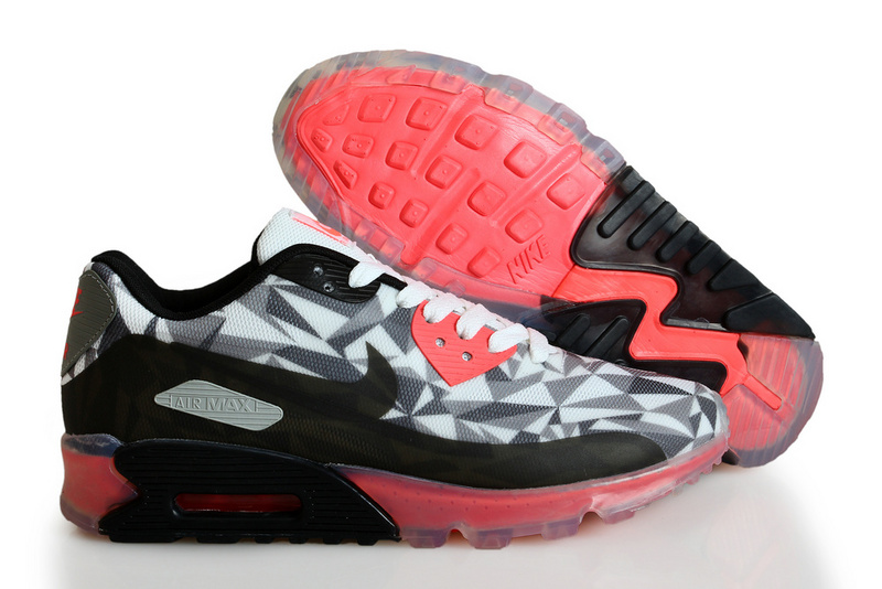 Nike Air Max 90 ICE Black Grey Red - Click Image to Close