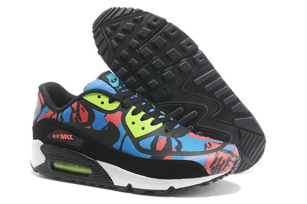 Nike Air Max 90 PREM TAPE Black Red Blue Women Shoes