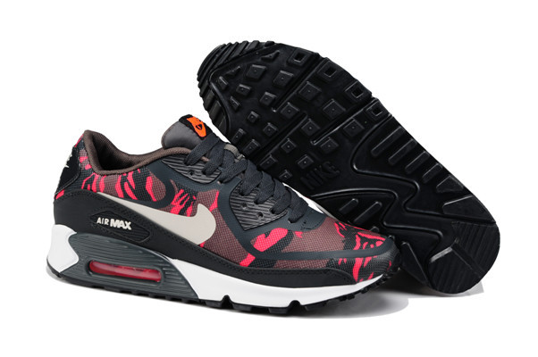 Nike Air Max 90 PREM TAPE Black Red Lover Shoes - Click Image to Close