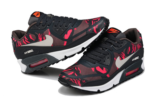 Nike Air Max 90 PREM TAPE Black Red Women Shoes