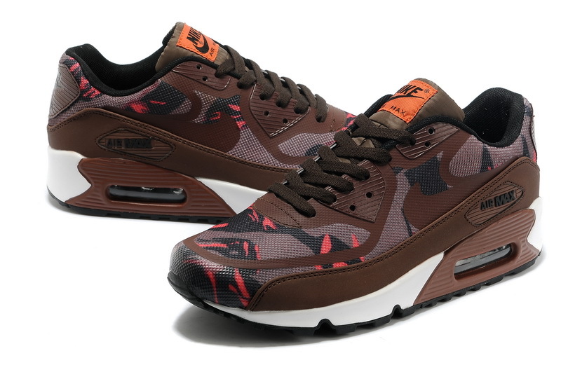 Women Nike Air Max 90 PREM TAPE Brown Red Shoes