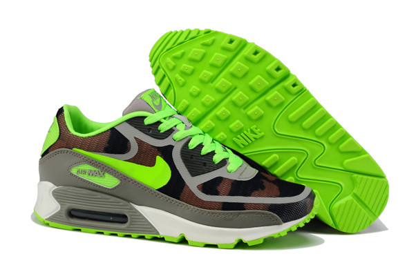 Women Nike Air Max 90 PREM TAPE Green Grey Shoes - Click Image to Close