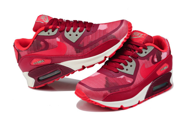 Nike Air Max 90 PREM TAPE Red White Lover Shoes - Click Image to Close