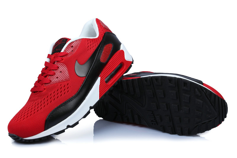 Nike Air Max 90 Premium EM Red Black White - Click Image to Close