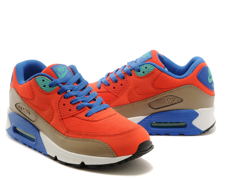 Nike Air Max 90 Red Grey Blue Men Shoes