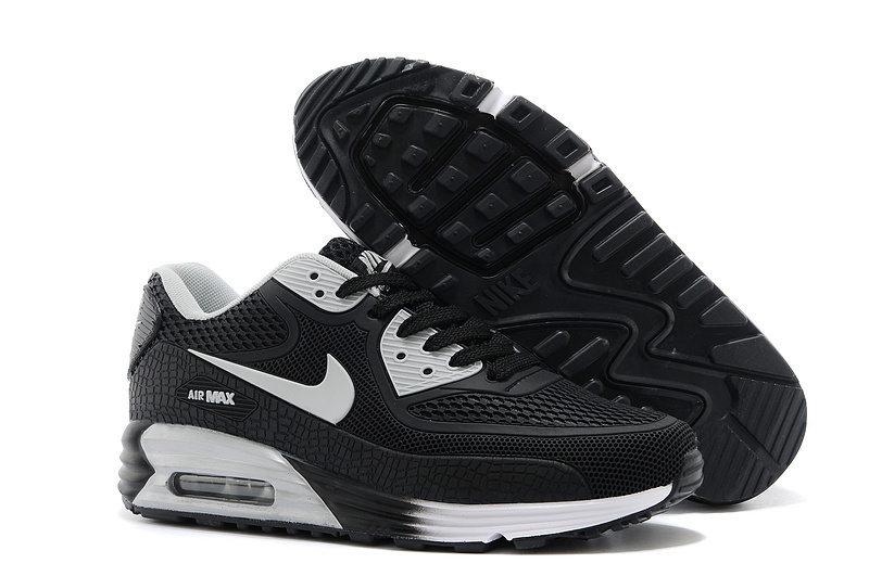 Nike Air Max 90 Rubber Patch 25th Anniversary Peach Black Grey Shoes - Click Image to Close
