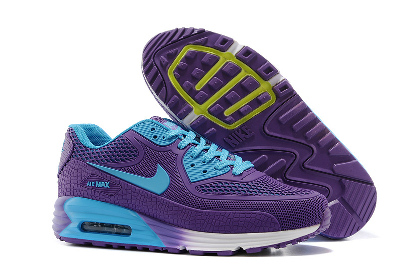 Nike Air Max 90 Rubber Patch 25th Anniversary Peach Purple Blue For Women