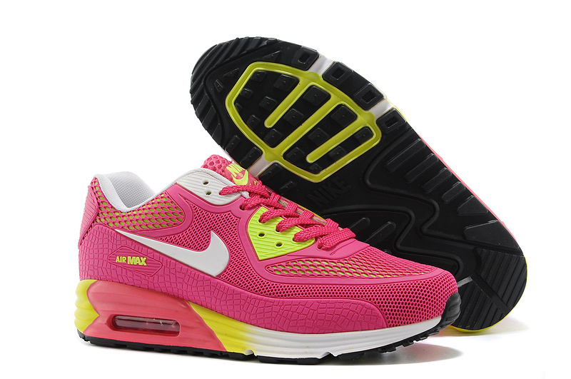 Nike Air Max 90 Rubber Patch 25th Anniversary Peach White Yellow For Women - Click Image to Close