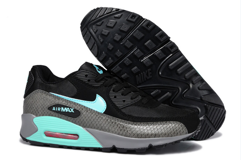 Nike Air Max 90 Snake Skin Black Blue Shoes
