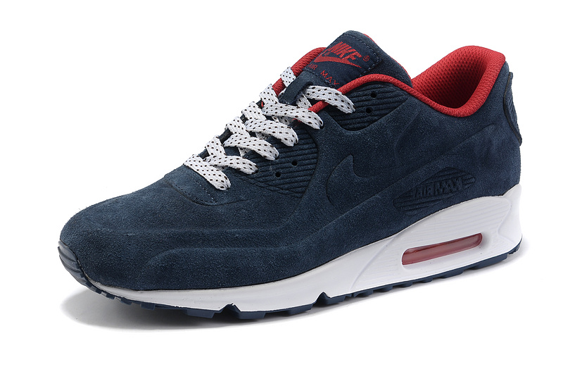 Nike Air Max 90 VT PRM Shoes Dark Blue White Red - Click Image to Close