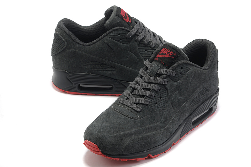 Nike Air Max 90 VT PRM Shoes Grey Red - Click Image to Close