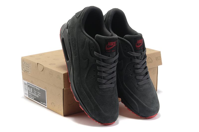 Nike Air Max 90 VT PRM Shoes Grey Red - Click Image to Close