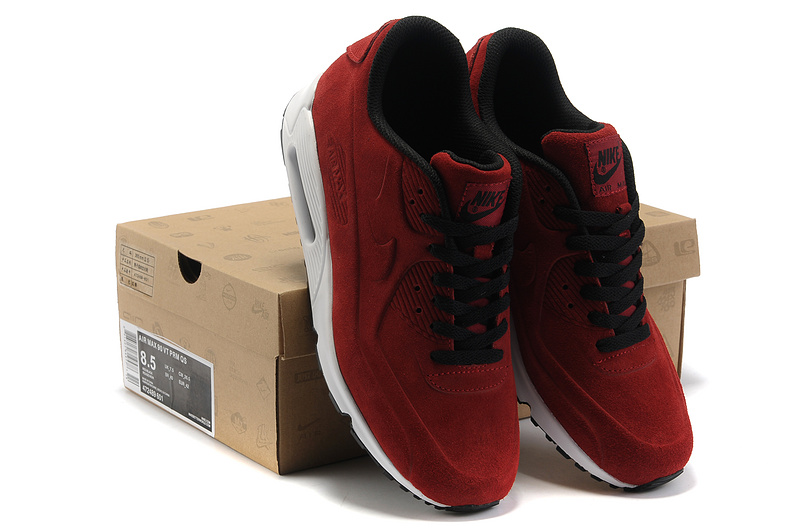Nike Air Max 90 VT PRM Shoes Red Black White - Click Image to Close