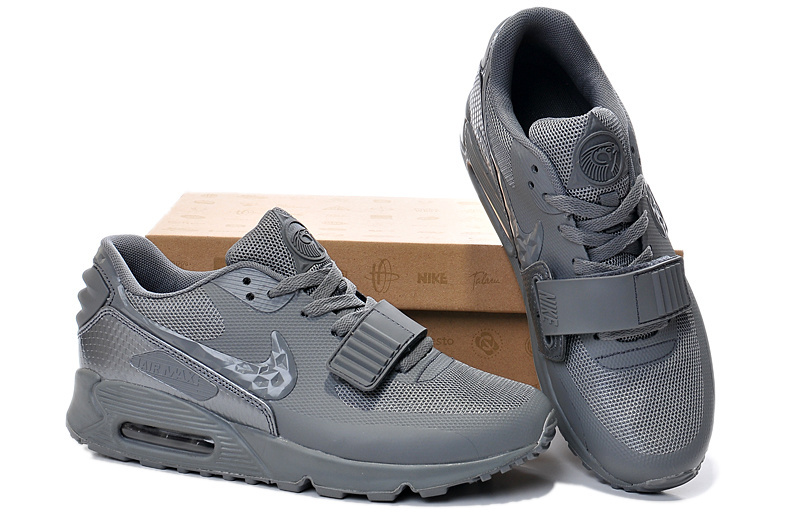 Nike Air Max 90 Yeezy All Grey Shoes - Click Image to Close