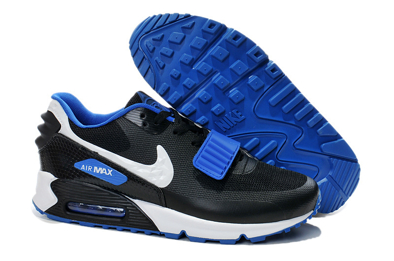 Nike Air Max 90 Yeezy Black Blue White Shoes - Click Image to Close