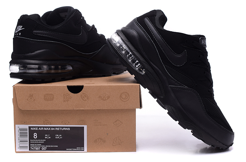 Nike Air Max 94 All Black Shoes - Click Image to Close