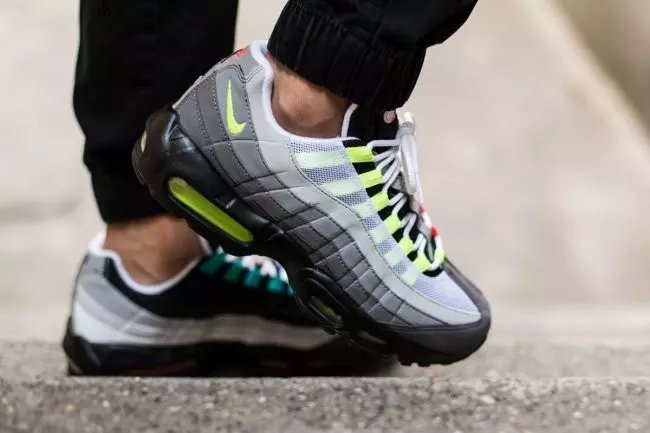Nike Air Max 95 Black Grey Fluorscent Shoes