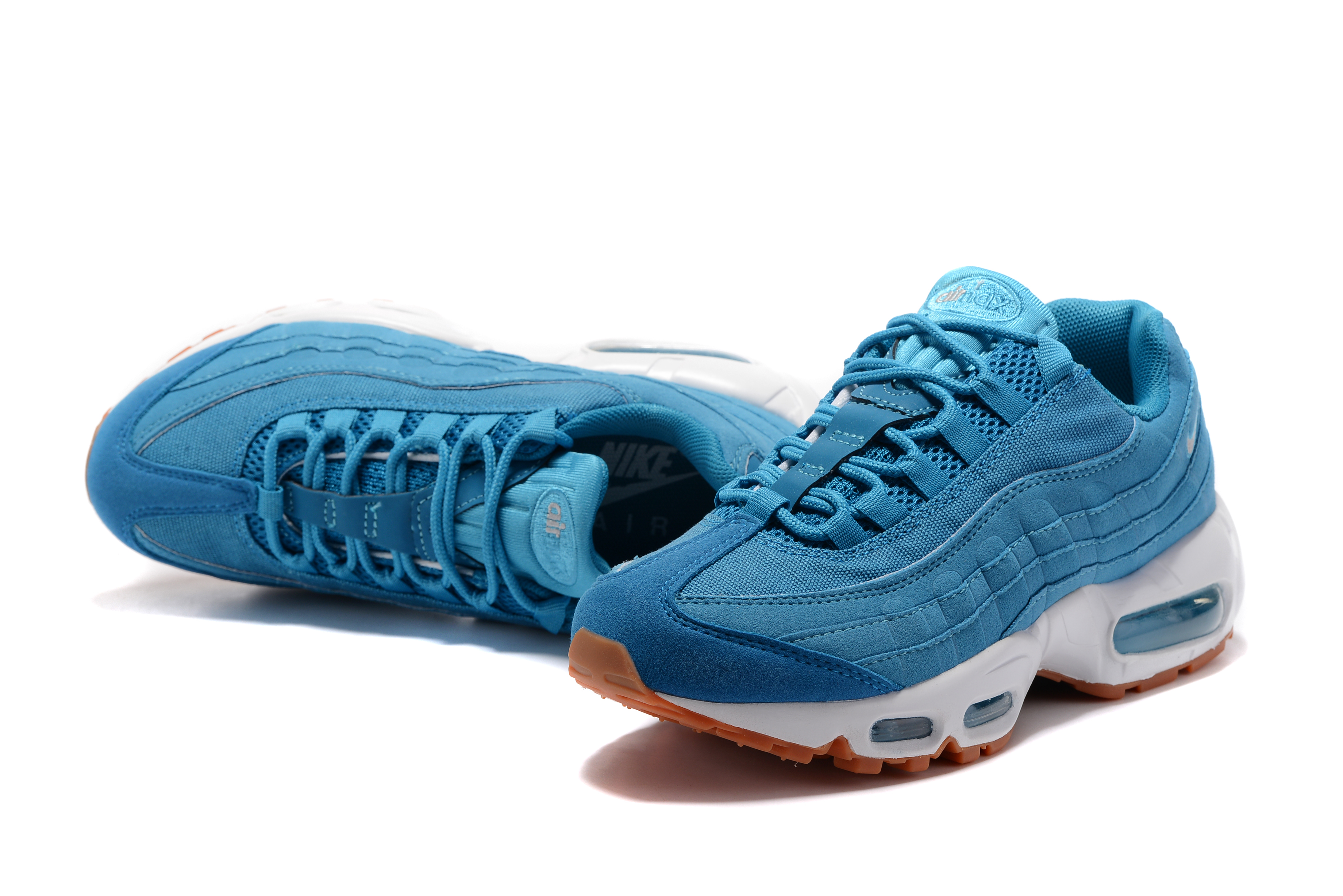 Nike Air Max 95 Blue Gum Sole Shoes - Click Image to Close