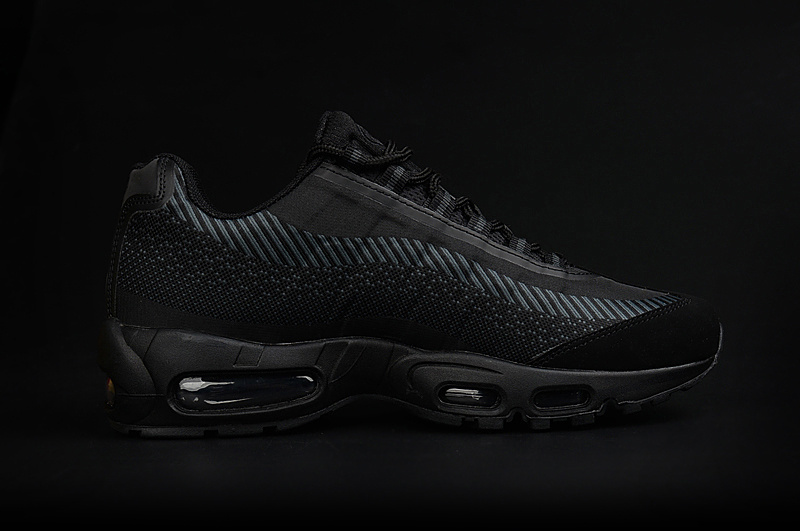 2017 Nike Air Max 95 Jacquard All Black Running Shoes 2017 Nike Air Max 95 Jacquard All Black Running Shoes