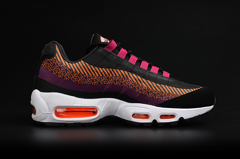 2017 Nike Air Max 95 Jacquard Black Orange Purple Running Shoes 2017 Nike Air Max 95 Jacquard Black Orange Purple Running Shoes