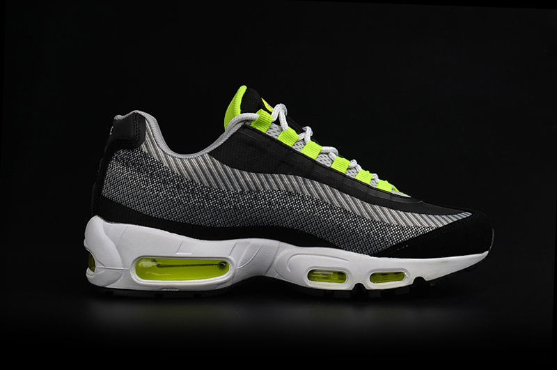 2017 Nike Air Max 95 Jacquard Black White Green Running Shoes 2017 Nike Air Max 95 Jacquard Black White Green Running Shoes