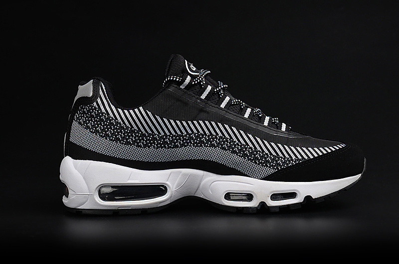 2017 Nike Air Max 95 Jacquard Black White Running Shoes 2017 Nike Air Max 95 Jacquard Black White Running Shoes