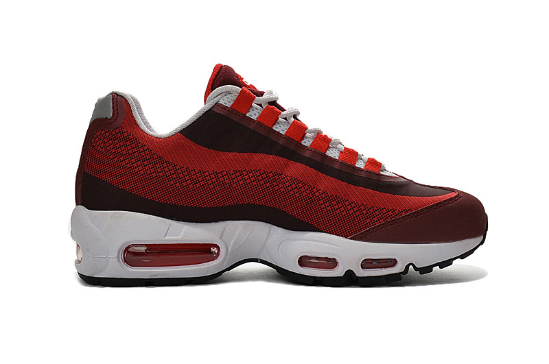 2017 Nike Air Max 95 Jacquard Red White Running Shoes 2017 Nike Air Max 95 Jacquard Red White Running Shoes