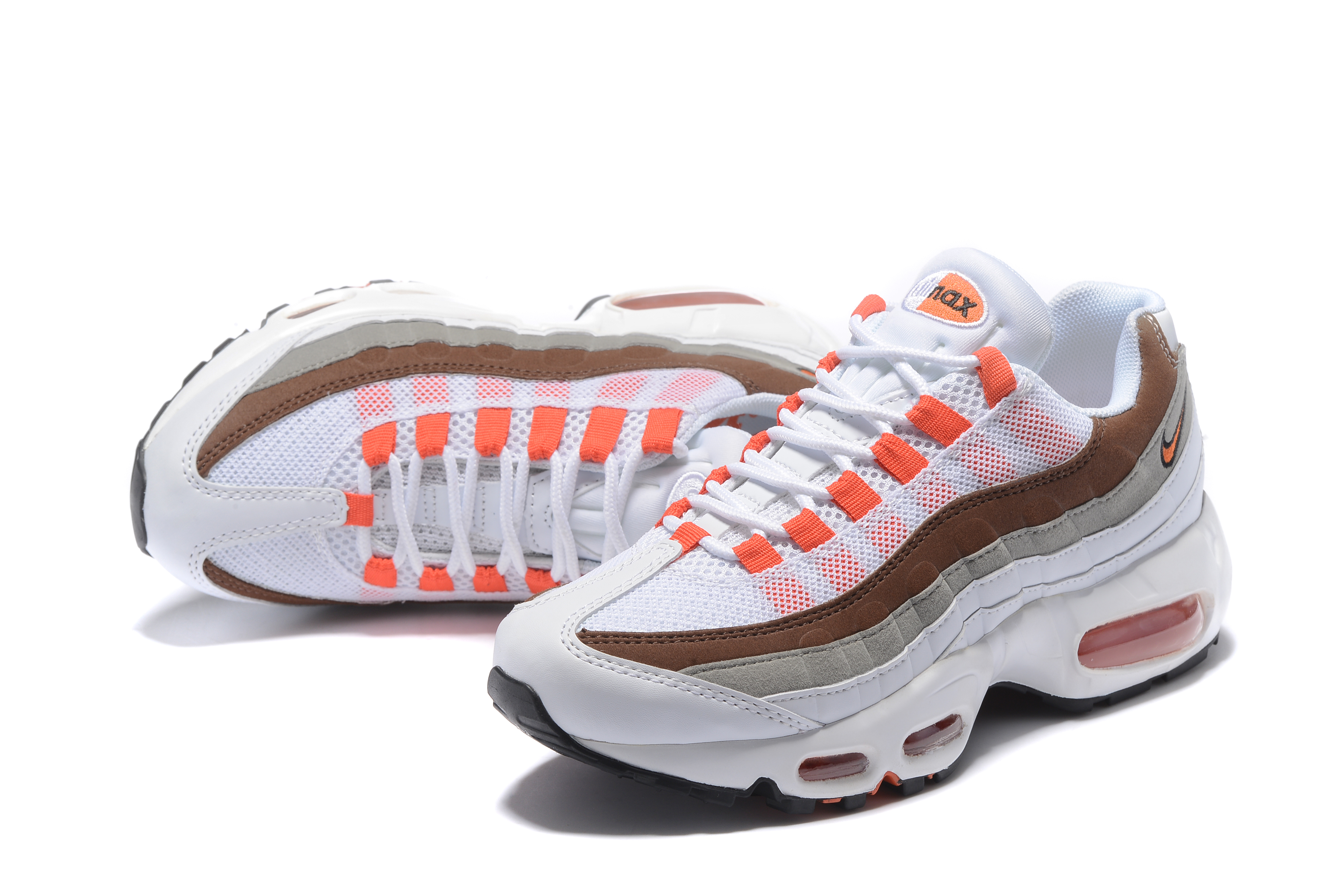 nike air max 95 white and orange cheap 