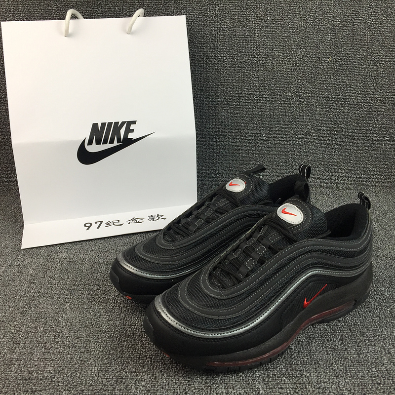 New Nike Air Max 97 All Black Running Shoes - Click Image to Close