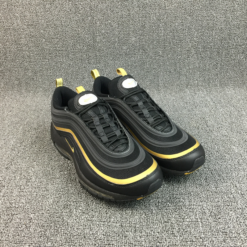 New Nike Air Max 97 Black Yellow Running Shoes