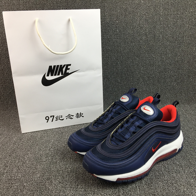 New Nike Air Max 97 Royal Blue Red Running Shoes - Click Image to Close