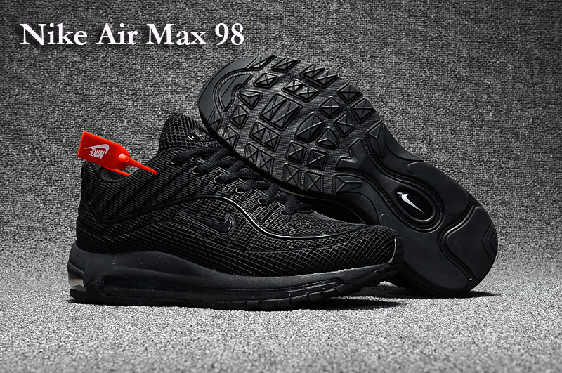 Nike Air Max 98 All Black Shoes - Click Image to Close