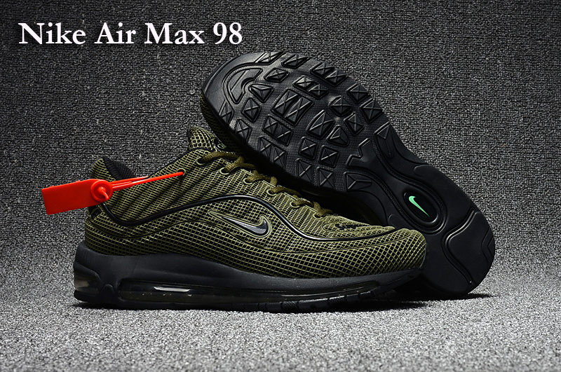 Nike Air Max 98 Army Green Shoes - Click Image to Close