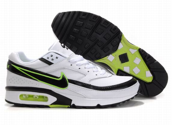 Nike Air Max BW Shoes White Black Green - Click Image to Close